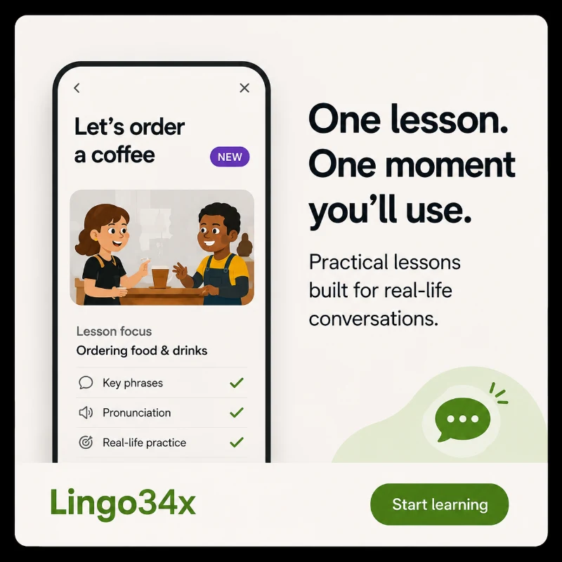 Concept product demonstration tying a single named lesson to a real-world moment.